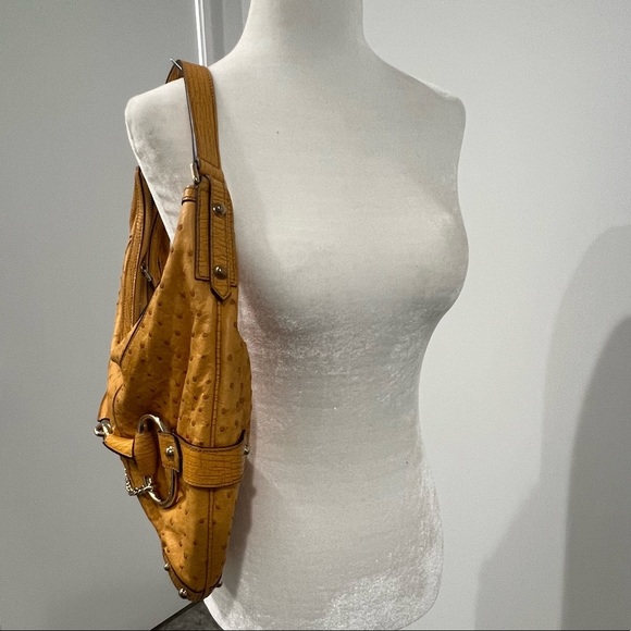 Gucci exotic Ostrich Horse-bit  hobo NEW - Picture 13 of 17